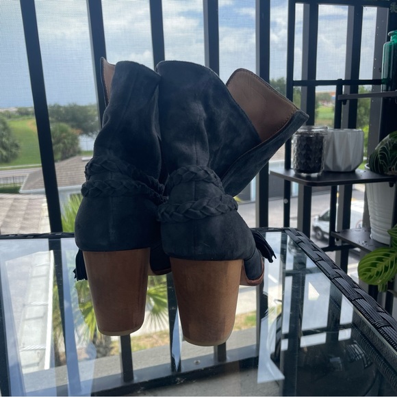 Huma Blanco Braided Suede Slip On Booties Sz 39 - Picture 7 of 7